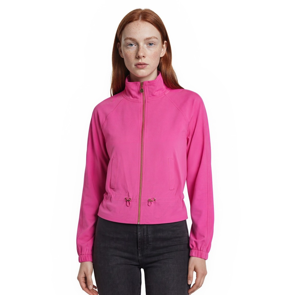 Lilly Pulitzer Luxletic Jacket Women's Size Medium Pink Full Zip Top Pockets